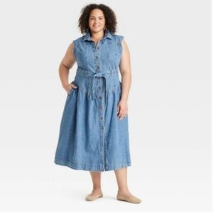 Sleeveless Denim Dress